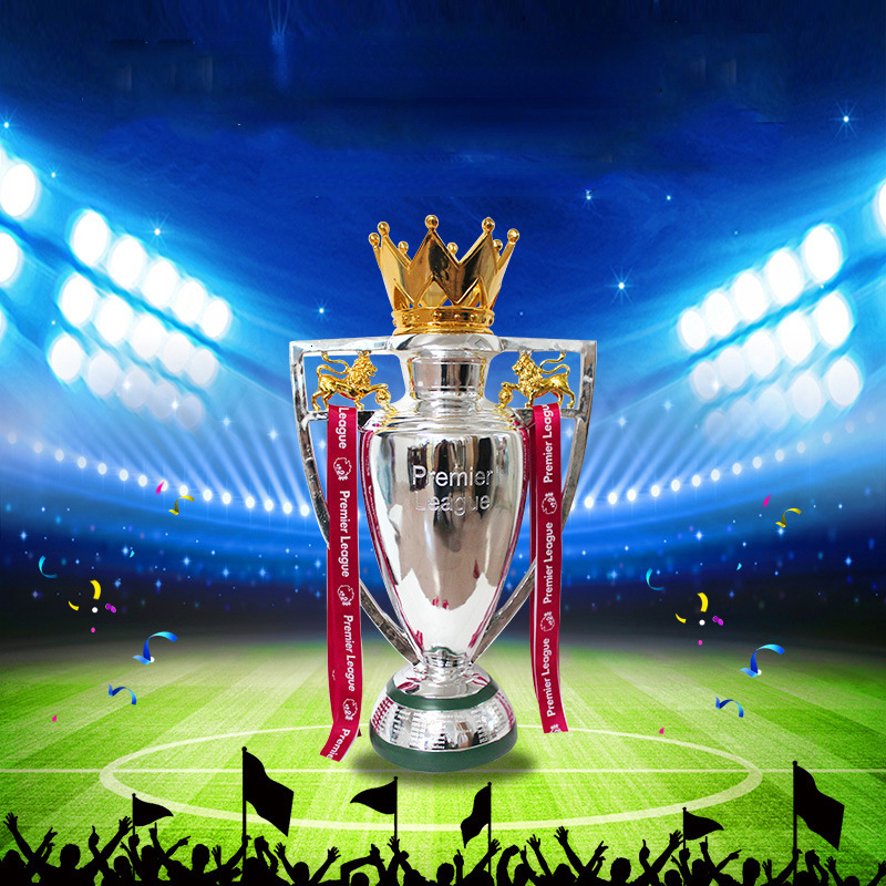 Decorative Objects Figurines Football Trophy Europe Award League Model Cup European Ornaments Soccer Champion Souvenir Gifts for Fans 230627