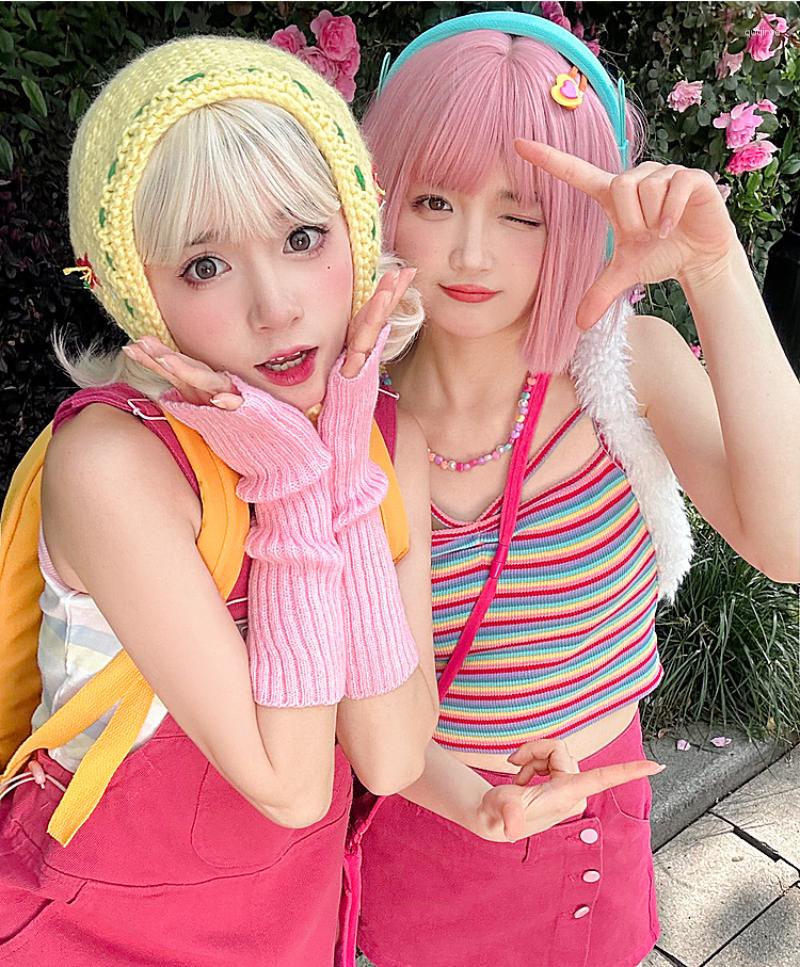 Women' Tanks Y2K Aesthetic Sweet Rainbow Color Stripe Camisole Women Summer Slim Sleeveless Casual Versatile Streetwear Kawaii Clothes, Pink
Women' Tanks Y2K Aesthetic Sweet Rainbow Color Stripe Camisole Women Summer Slim Sleeveless Casual Versatile Streetwear Kawaii Clothes, Pink
