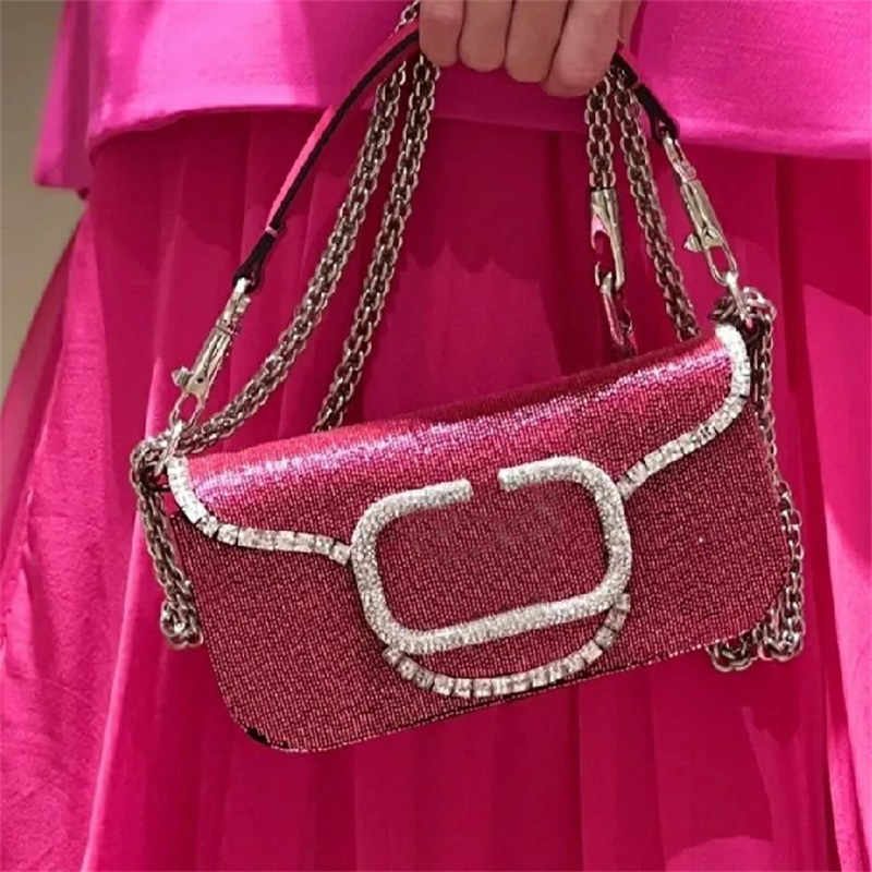 Fashion loco mini bag ice out letters shoulder bags for women shopping sacoche pink green white delicate details designer bag solid color charming XB048 E23, 1#
Fashion loco mini bag ice out letters shoulder bags for women shopping sacoche pink green white delicate details designer bag solid color charming XB048 E23, 1#