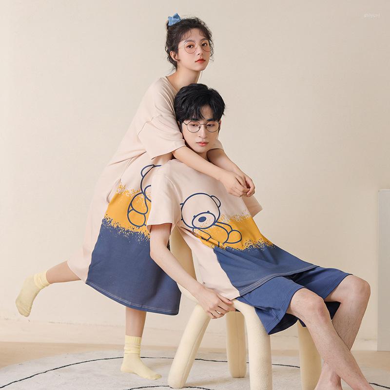 Men's Sleepwear Korean Couples Matching Nightwear Set Cotton Pajamas Summer Short Thin Home Clothes For Women And Men Pyjamas Pijamas Pjs, Style 8
Men's Sleepwear Korean Couples Matching Nightwear Set Cotton Pajamas Summer Short Thin Home Clothes For Women And Men Pyjamas Pijamas Pjs, Style 8