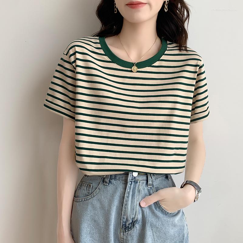 Women' T Shirts Retro Stripe Short Sleeve T-shirt Women' Summer 2023 Contrast Panel Versatile Round Neck Top Tees, 834(1)
Women' T Shirts Retro Stripe Short Sleeve T-shirt Women' Summer 2023 Contrast Panel Versatile Round Neck Top Tees, 834(1)