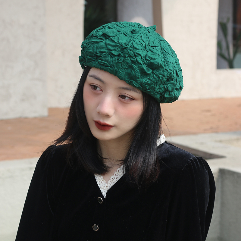 Three-dimensional Flower Seersucker Berets Hat Retro Exquisite Niche Painter Cap Spring and Autumn Solid Color Women's Hats
Three-dimensional Flower Seersucker Berets Hat Retro Exquisite Niche Painter Cap Spring and Autumn Solid Color Women's Hats