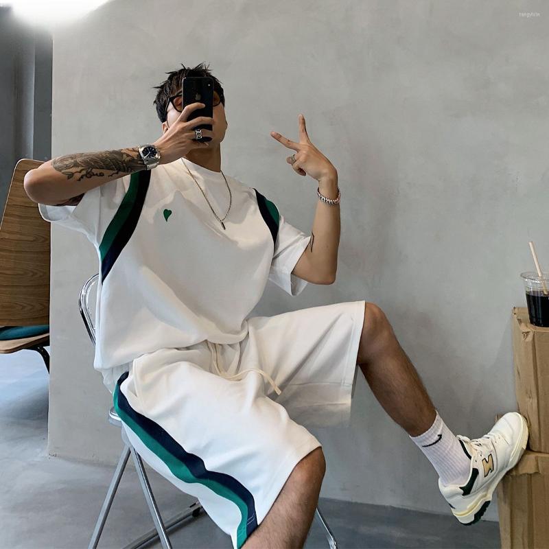 Men' Tracksuits Summer Shorts Suit Men' Loose Handsome Short-sleeved T-shirt Pants Ruffian Two-piece Sports Running Set Male Clothes, Black
Men' Tracksuits Summer Shorts Suit Men' Loose Handsome Short-sleeved T-shirt Pants Ruffian Two-piece Sports Running Set Male Clothes, Black