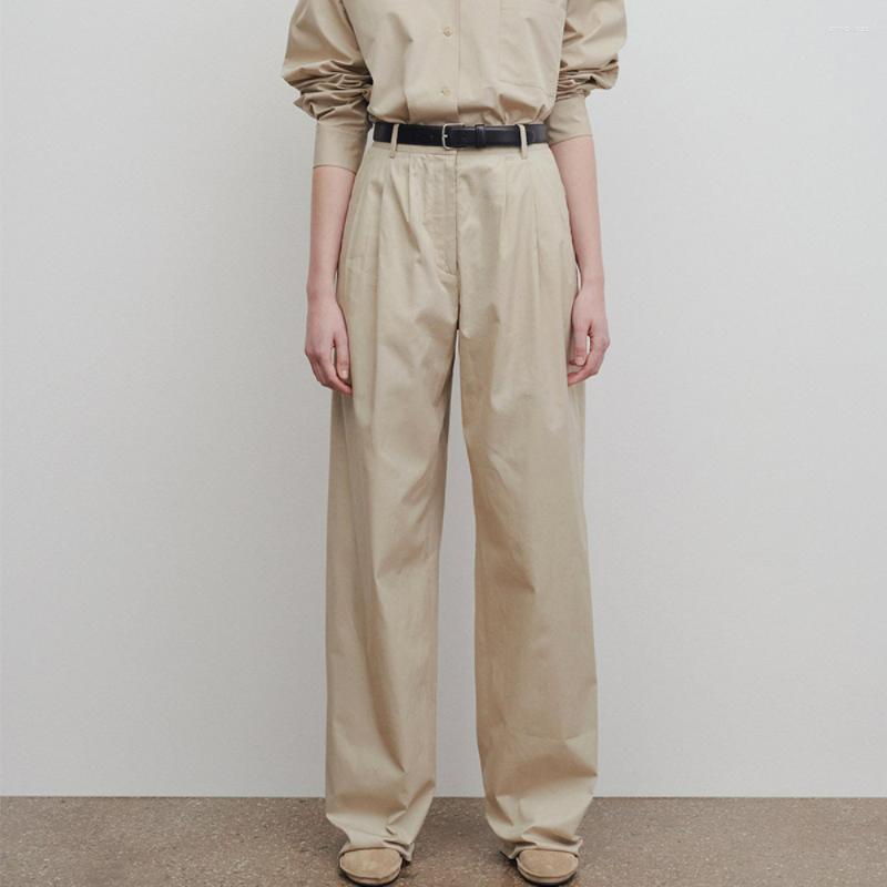 Women' Pants Summer High Waist Pure Cotton Folds Loose Slim All-match Straight Trousers Casual Women, Khaki 
Women' Pants Summer High Waist Pure Cotton Folds Loose Slim All-match Straight Trousers Casual Women, Khaki