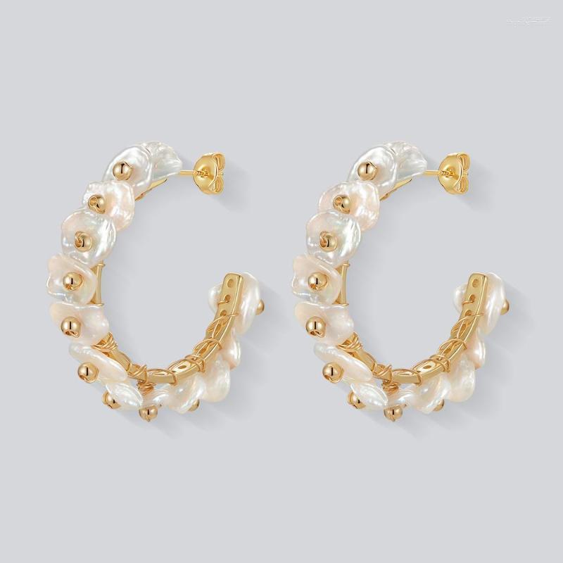 Hoop Earrings Baroque Petal Earring For Woman Ladies Gold Color Freshwater Irregular Pearls C Hoops Dainty Charming Jewelry Gift ES23035
Hoop Earrings Baroque Petal Earring For Woman Ladies Gold Color Freshwater Irregular Pearls C Hoops Dainty Charming Jewelry Gift ES23035