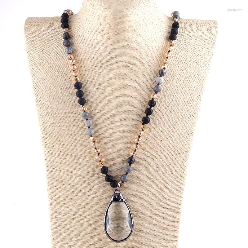Pendant Necklaces RH Fashion Bohemian Jewelry Accessory 8mm Long Stones Knotted Glass Drop For Women Gift
Pendant Necklaces RH Fashion Bohemian Jewelry Accessory 8mm Long Stones Knotted Glass Drop For Women Gift