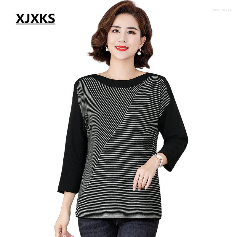 Women's Sweaters XJXKS Fashion Slash Collar Three-quarter Sleeve Women's Sweater 2023 Spring Autumn Latest Loose Plus Size Striped, Black
Women's Sweaters XJXKS Fashion Slash Collar Three-quarter Sleeve Women's Sweater 2023 Spring Autumn Latest Loose Plus Size Striped, Black