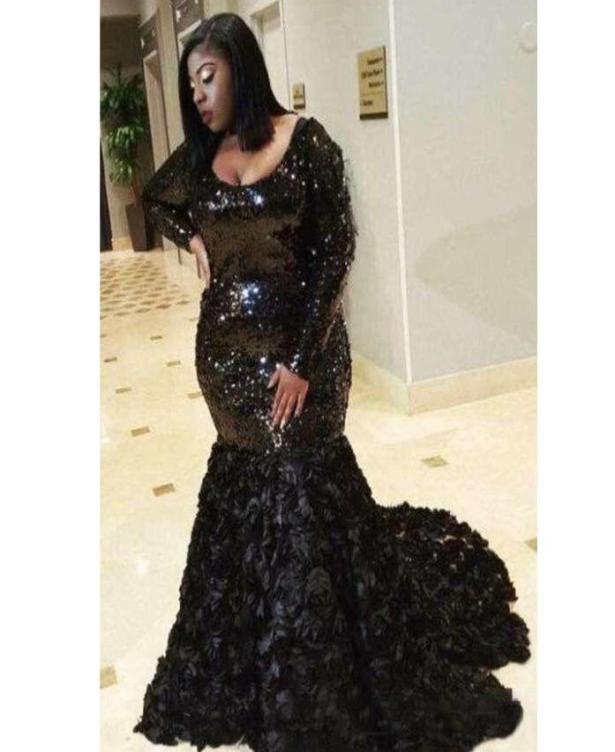 Black Sequins Mermaid Evening Dresses Scoop Neck with Hand Made Flowers Long Sleeve Plus Size Prom Gowns Robe De Soiree4714751, Gold
Black Sequins Mermaid Evening Dresses Scoop Neck with Hand Made Flowers Long Sleeve Plus Size Prom Gowns Robe De Soiree4714751, Gold