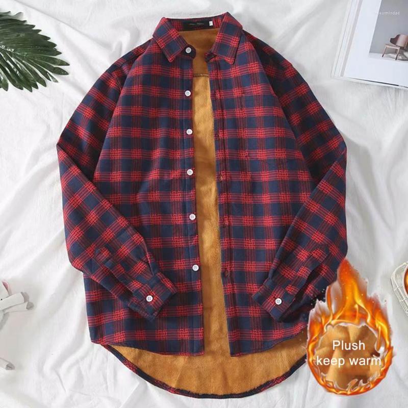 Men's Casual Shirts Shirt Coat Coldproof Outerwear Thickened Workwear Fashion Trendy Plaid Print Plush Lined Men Jacket, Black
Men's Casual Shirts Shirt Coat Coldproof Outerwear Thickened Workwear Fashion Trendy Plaid Print Plush Lined Men Jacket, Black