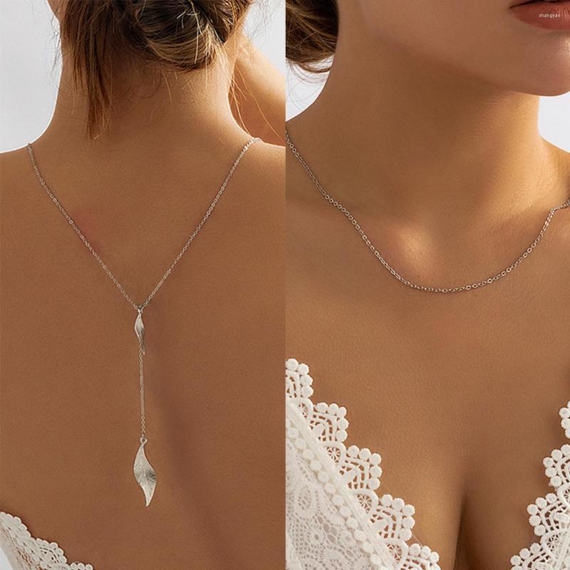 Pendant Necklaces Sexy Long Tassel Back Chain Necklace For Women Wedding Bride Beach Bikini Bib Summer Dress Backdrop Leaf Accessories
Pendant Necklaces Sexy Long Tassel Back Chain Necklace For Women Wedding Bride Beach Bikini Bib Summer Dress Backdrop Leaf Accessories