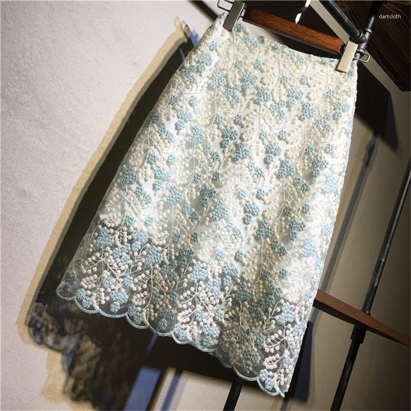 Skirts Women Spring Summer Sexy Party Floral Embroidery Lace Pencil Skirt Office Ladies High Waist Knee Length Vintage Midi 2077, Blue
Skirts Women Spring Summer Sexy Party Floral Embroidery Lace Pencil Skirt Office Ladies High Waist Knee Length Vintage Midi 2077, Blue
