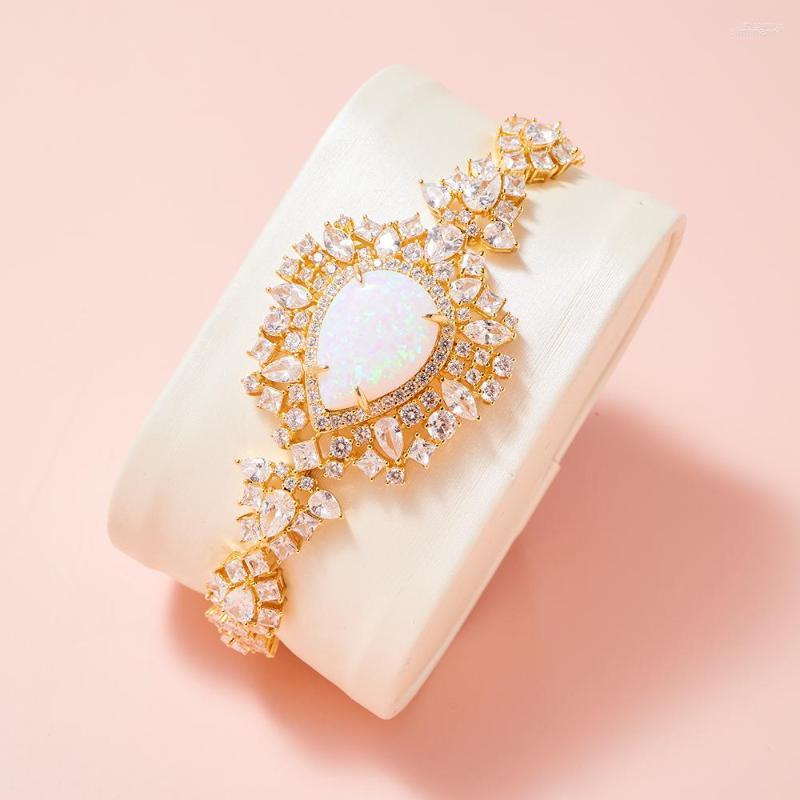 Necklace Earrings Set TIRIM Bracelet For Women Colorful Natural Opal Bracelets Full Cubic Zirconia Luxury Jewelry Party Dress Suit, Picture shown
Necklace Earrings Set TIRIM Bracelet For Women Colorful Natural Opal Bracelets Full Cubic Zirconia Luxury Jewelry Party Dress Suit, Picture shown