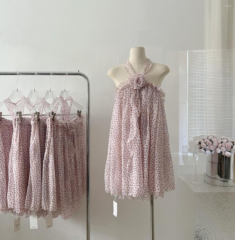 Casual Dresses Women' Summer Sexy Halter Neck Sleeveless Loose Mini Dress Lady Sweet Polka Dot Holiday Beach Short
Casual Dresses Women' Summer Sexy Halter Neck Sleeveless Loose Mini Dress Lady Sweet Polka Dot Holiday Beach Short
