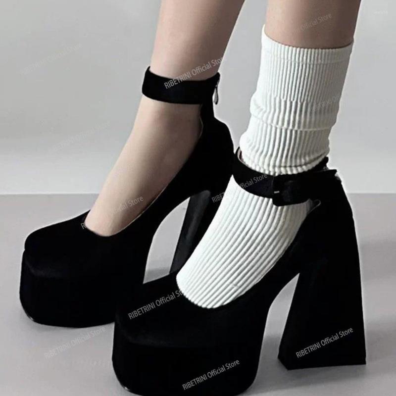Dress Shoes RIBETRINI 2023 Brand Mary Janes Women Pumps Platform Chunky Square Heel Toed Buckle Strap Lolita For Girls, Black
Dress Shoes RIBETRINI 2023 Brand Mary Janes Women Pumps Platform Chunky Square Heel Toed Buckle Strap Lolita For Girls, Black