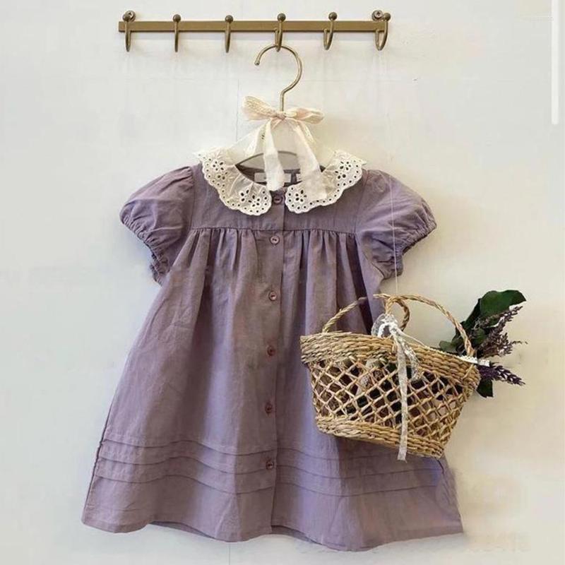 Girl Dresses Korean Version Kids For Girls Fashion Sweet Lovely Embroidery Puff Sleeve 2023 Summer All-match Purple Solid Dress
Girl Dresses Korean Version Kids For Girls Fashion Sweet Lovely Embroidery Puff Sleeve 2023 Summer All-match Purple Solid Dress