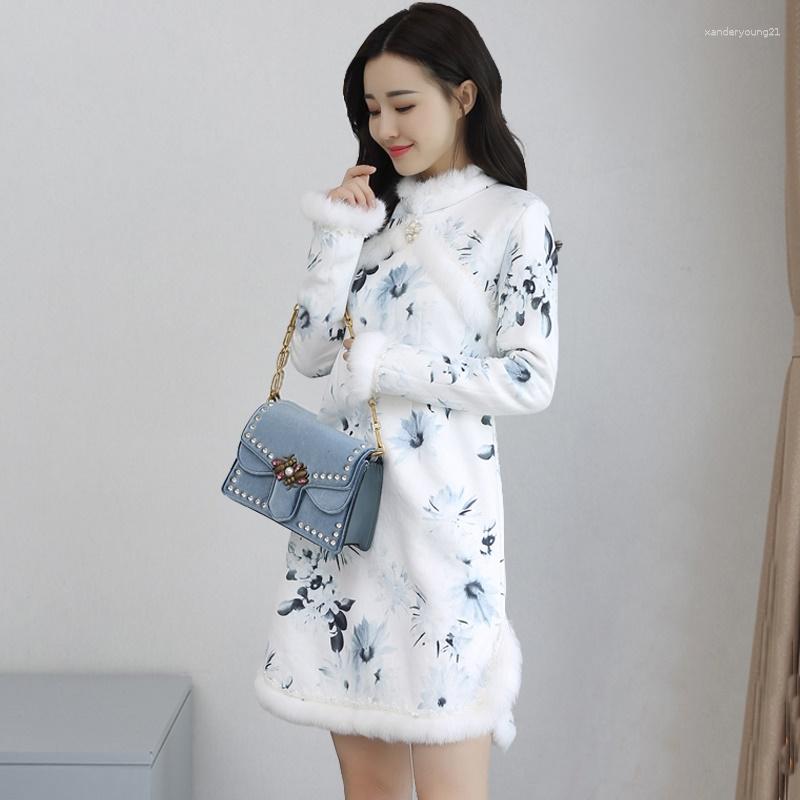 Ethnic Clothing Qipao Traditional Chinese Oriental Dress Women Cheongsam Sexy Modern Qi Pao Thick Female Winter Asian FF2531
Ethnic Clothing Qipao Traditional Chinese Oriental Dress Women Cheongsam Sexy Modern Qi Pao Thick Female Winter Asian FF2531