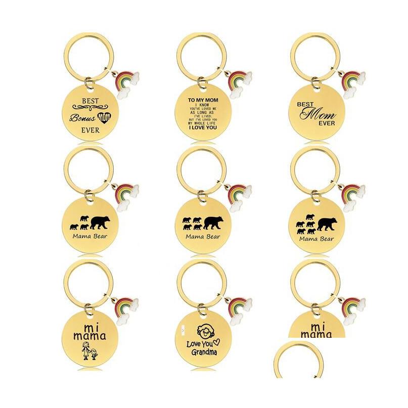 Keychains Lanyards 18 Styles Mothers Day Rainbow Round Keychain Gift Gold Stainless Steel Metal Key Chain With Lettering For Mama Dhqis
Keychains Lanyards 18 Styles Mothers Day Rainbow Round Keychain Gift Gold Stainless Steel Metal Key Chain With Lettering For Mama Dhqis