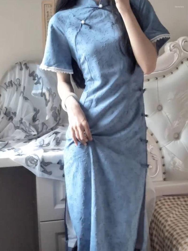Ethnic Clothing Chinese Improved Cheongsam Qipao Women's Summer Style Elegant Retro Big Sleeve Daily Evening Party Long Dresses
Ethnic Clothing Chinese Improved Cheongsam Qipao Women's Summer Style Elegant Retro Big Sleeve Daily Evening Party Long Dresses