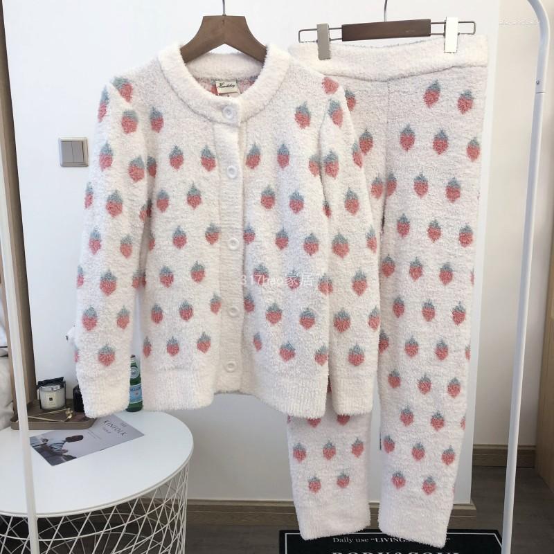 Women's Sleepwear Japan Style Gp Winter Thick Sweater Strawberry Pajamas Pullover Cardigan Lounge Wear, Pullover set
Women's Sleepwear Japan Style Gp Winter Thick Sweater Strawberry Pajamas Pullover Cardigan Lounge Wear, Pullover set