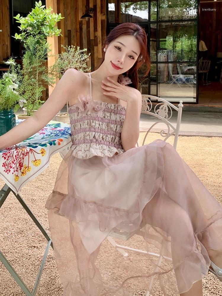 Casual Dresses 2023 Summer Mesh Sweet Ruffle Party Dress Female Elegant Asymmetrical Pink Holiday Beach Design Strap Vestidos
Casual Dresses 2023 Summer Mesh Sweet Ruffle Party Dress Female Elegant Asymmetrical Pink Holiday Beach Design Strap Vestidos