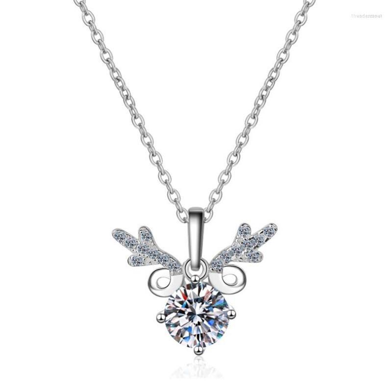 Chains ZFSILVER Fashion Classic 925 Silver Moissanite Deer Antler Necklace For Girl Women Accessories Luxury Charm Wedding Jewelry Gift
Chains ZFSILVER Fashion Classic 925 Silver Moissanite Deer Antler Necklace For Girl Women Accessories Luxury Charm Wedding Jewelry Gift