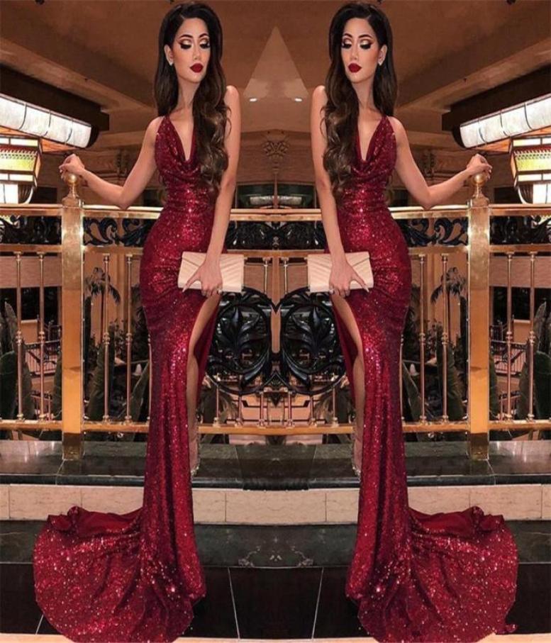 2019 Burgundy V Neck Sequins Mermaid Prom Dresses Sexy High Slits Vestidos De Fiesta Sweep Train Formal Long Evening Party Prom Go9422440, Royal blue
2019 Burgundy V Neck Sequins Mermaid Prom Dresses Sexy High Slits Vestidos De Fiesta Sweep Train Formal Long Evening Party Prom Go9422440, Royal blue