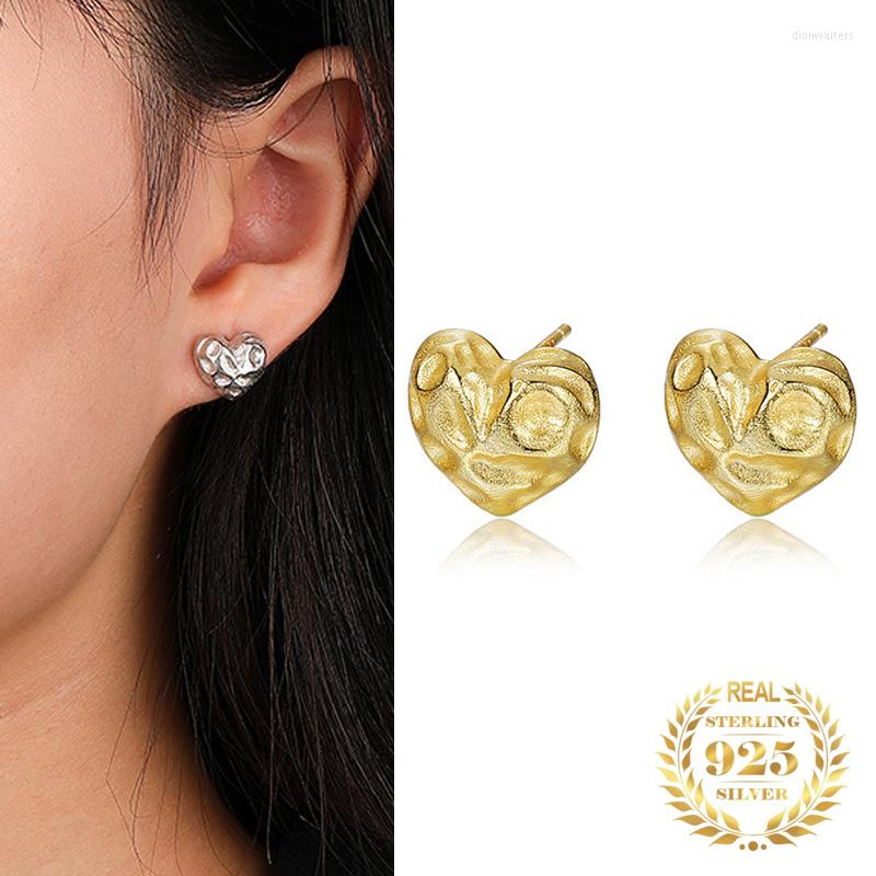 Stud Earrings Women Fashion Jewelry 2023 18K Gold Plated Hammered Heart Shape 925 Silver Real
Stud Earrings Women Fashion Jewelry 2023 18K Gold Plated Hammered Heart Shape 925 Silver Real