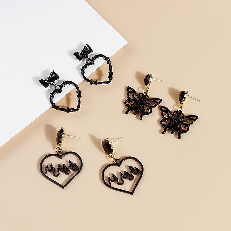 Dangle Earrings Goth Gothic Egirl Black Thorn Heart Butterfly Fire Earring For Women Female Fashion Cute Aesthetic Vintage
Dangle Earrings Goth Gothic Egirl Black Thorn Heart Butterfly Fire Earring For Women Female Fashion Cute Aesthetic Vintage