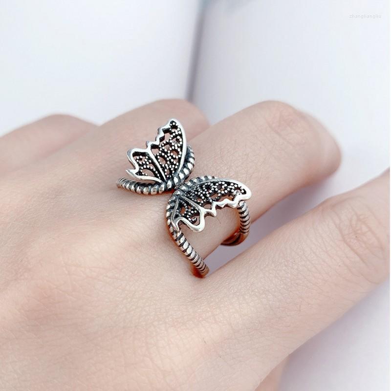 Cluster Rings BOCAI Solid S925 Pure Silver Three-Dimensional Hollow Butterfly Woman Ring Fashionable And Beautiful Mother Gift
Cluster Rings BOCAI Solid S925 Pure Silver Three-Dimensional Hollow Butterfly Woman Ring Fashionable And Beautiful Mother Gift