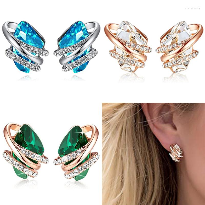 Stud Earrings Unique Geometric Blue/Green/White Cubic Zirconia For Women Engagement Wedding Party Fashion Earring Jewelry
Stud Earrings Unique Geometric Blue/Green/White Cubic Zirconia For Women Engagement Wedding Party Fashion Earring Jewelry