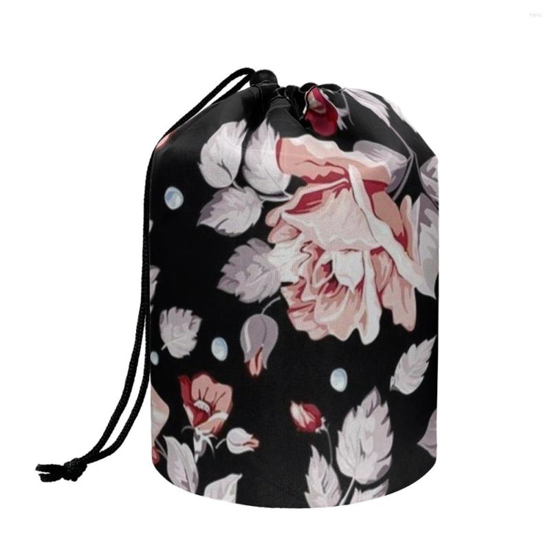 Cosmetic Bags Coloranimal Rose Flower Printing Daily Versatile Dustproof Water Bucket Bag Drawstring Women's Bolsos De Maquillaje, Hn3035cz3
Cosmetic Bags Coloranimal Rose Flower Printing Daily Versatile Dustproof Water Bucket Bag Drawstring Women's Bolsos De Maquillaje, Hn3035cz3