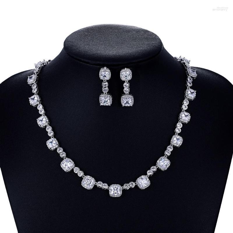 Necklace Earrings Set Crystal CZ Cubic Zirconia Bridal Wedding Earring For Women Accessories CN10146, Picture shown
Necklace Earrings Set Crystal CZ Cubic Zirconia Bridal Wedding Earring For Women Accessories CN10146, Picture shown