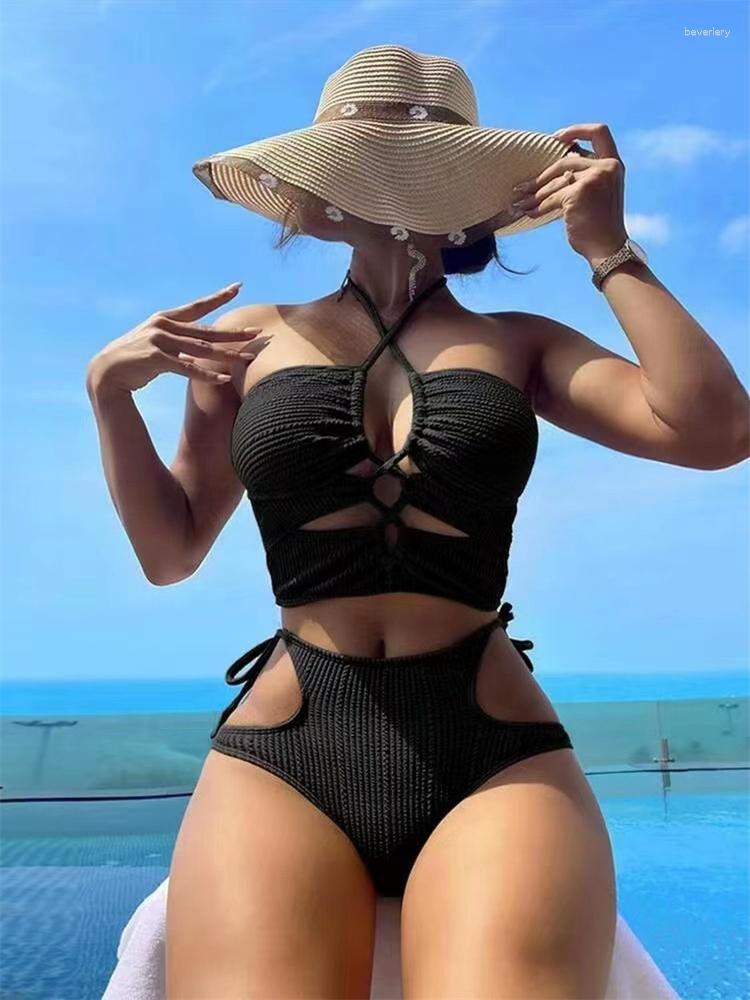Women' Swimwear Bikini Women Swimsuit 2023 Solid Lace Up Rubbed Bikinis Set Sexy High Waist Summer Beach Wear Bathing Suit Female, Black
Women' Swimwear Bikini Women Swimsuit 2023 Solid Lace Up Rubbed Bikinis Set Sexy High Waist Summer Beach Wear Bathing Suit Female, Black