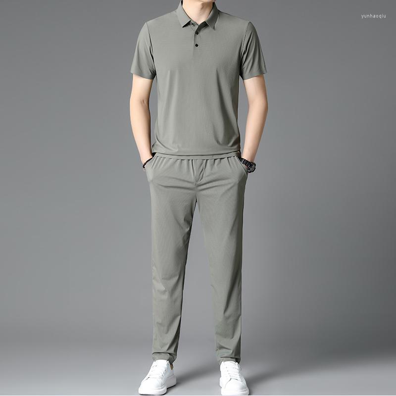 Men's Tracksuits 2023 Summer Men's Fashion Casual Polo Shirt Set Business Comfortable Solid Color Short Sleeve Two-piece Male Brand, Gray
Men's Tracksuits 2023 Summer Men's Fashion Casual Polo Shirt Set Business Comfortable Solid Color Short Sleeve Two-piece Male Brand, Gray