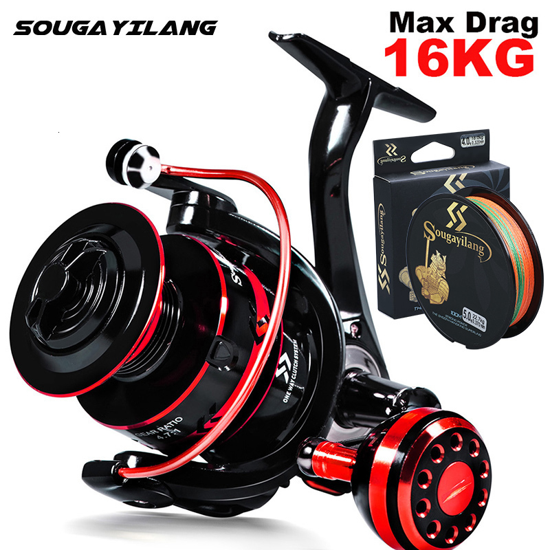 Baitcasting Reels Sougayilang 2000-7000 Spinning Fishing Reel Metal Spool Fishing Reel Max Drag 16KG Powerful Carp Fishing Reel for Freshwater 230627
Baitcasting Reels Sougayilang 2000-7000 Spinning Fishing Reel Metal Spool Fishing Reel Max Drag 16KG Powerful Carp Fishing Reel for Freshwater 230627