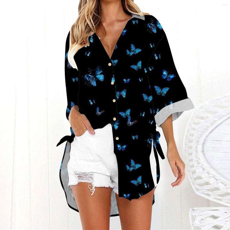 Women's Blouses Ladies Elegant Loose Comfortable Blouse Printed Streetwear Women Clothes Vintage Tops Clothing Shirts Casual Tunic Blusas, Blue-e
Women's Blouses Ladies Elegant Loose Comfortable Blouse Printed Streetwear Women Clothes Vintage Tops Clothing Shirts Casual Tunic Blusas, Blue-e