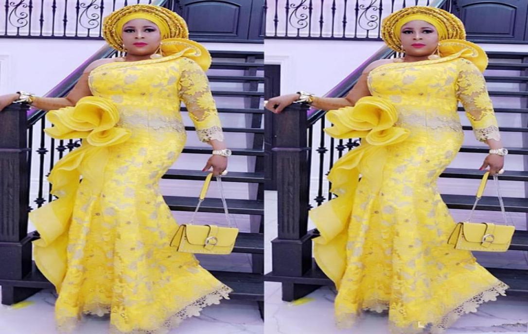 Aso Ebi Yellow Mermaid Evening Dresses With Long Sleeves Plus Size Prom Dress Ruched Formal Lace Party Gowns Custom Made Vestidos1604952, Champagne
Aso Ebi Yellow Mermaid Evening Dresses With Long Sleeves Plus Size Prom Dress Ruched Formal Lace Party Gowns Custom Made Vestidos1604952, Champagne