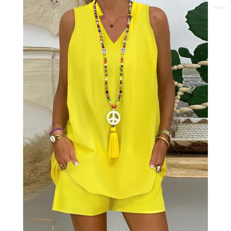 Women' Tracksuits Summer Women Two Pieces Notch Neck Sleeveless Top & Shorts Set Fashion Femme Casual Solid V Tassel Suit Clothing, Orange
Women' Tracksuits Summer Women Two Pieces Notch Neck Sleeveless Top & Shorts Set Fashion Femme Casual Solid V Tassel Suit Clothing, Orange