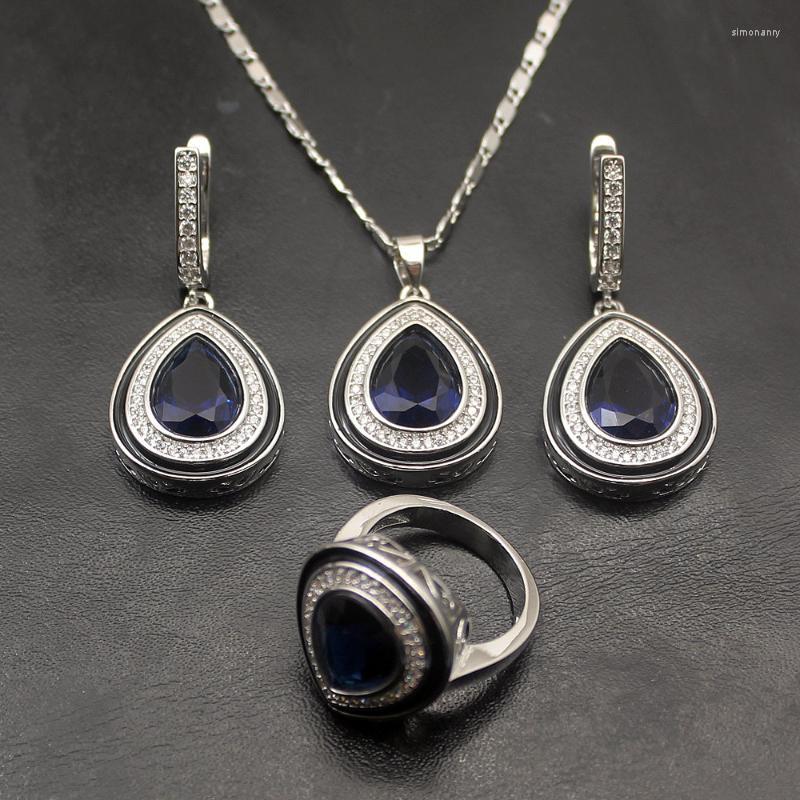 Necklace Earrings Set & Hermosa Wholesale Necklace/Earrings/Ring Size 6/8 Women Accessory Silver Color Teardrop Jewlery Sets HS0014S, Picture shown
Necklace Earrings Set & Hermosa Wholesale Necklace/Earrings/Ring Size 6/8 Women Accessory Silver Color Teardrop Jewlery Sets HS0014S, Picture shown