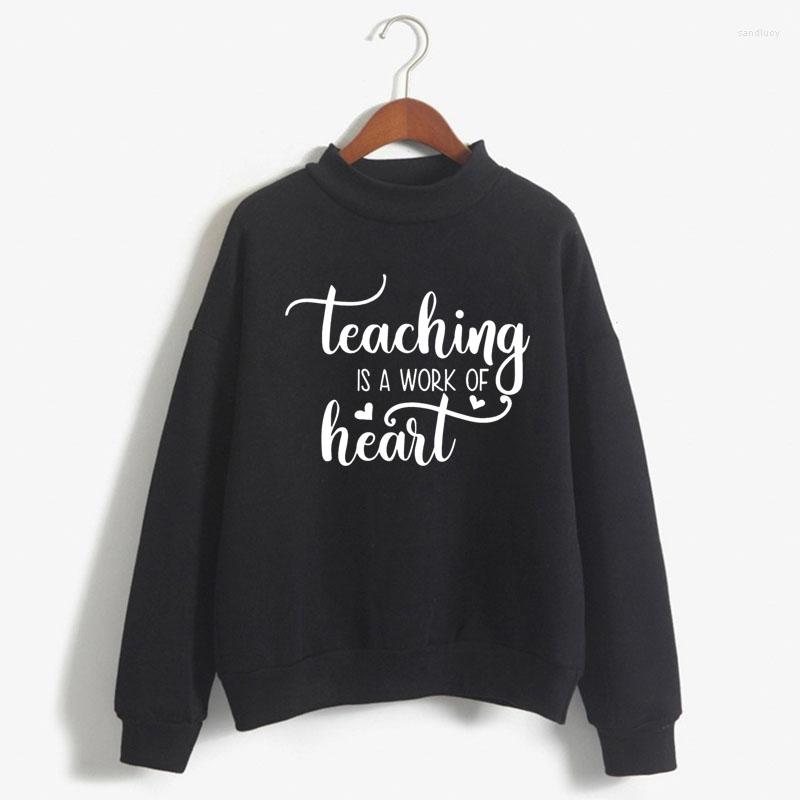 Women's Hoodies Teaching Is A Work Of Heart Print Woman Sweatshirt Korean O-neck Knitted Pullovers Thick Autumn Candy Color Loose Women
Women's Hoodies Teaching Is A Work Of Heart Print Woman Sweatshirt Korean O-neck Knitted Pullovers Thick Autumn Candy Color Loose Women