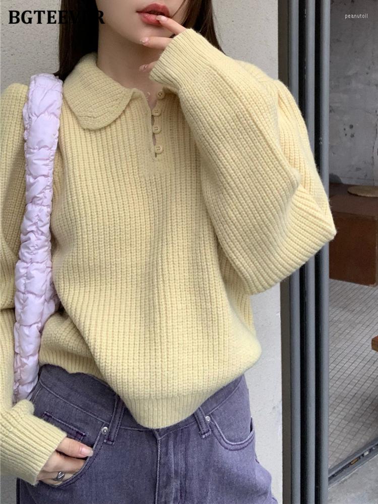 Women's Sweaters BGTEEVER Casual Loose Turn-down Collar Ladies Knitted Pullovers Long Sleeve Female Tops 2023 Autumn Winter Knitwear, Beige
Women's Sweaters BGTEEVER Casual Loose Turn-down Collar Ladies Knitted Pullovers Long Sleeve Female Tops 2023 Autumn Winter Knitwear, Beige