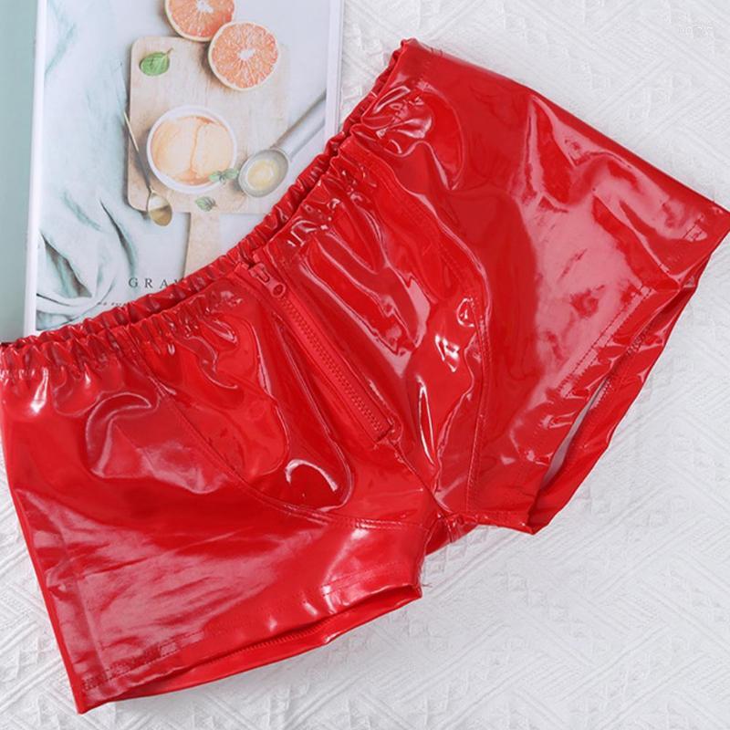 Underpants Sexy Men Boxers Shiny PU Leather Zipper Shorts Men's Bright Underwear Bulge Gay Boxer Homme Panties, Black
Underpants Sexy Men Boxers Shiny PU Leather Zipper Shorts Men's Bright Underwear Bulge Gay Boxer Homme Panties, Black