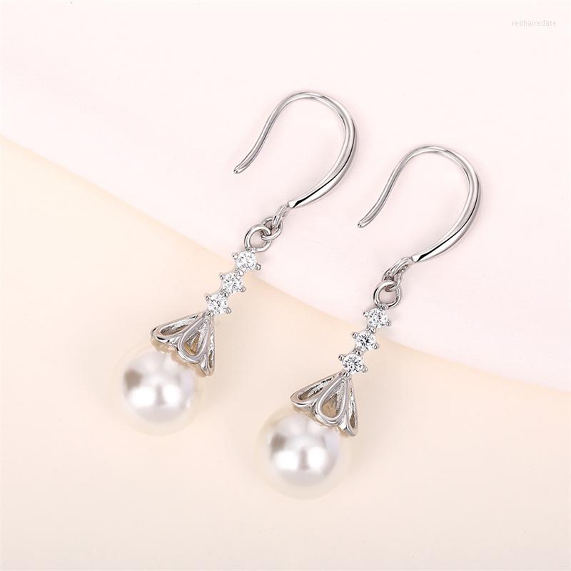 Dangle Earrings Huitan Exquisite Simulated Pearl For Women Silver Color Luxury Fashion Lady's Ear Accessories Wholesale Bulk Jewelry
Dangle Earrings Huitan Exquisite Simulated Pearl For Women Silver Color Luxury Fashion Lady's Ear Accessories Wholesale Bulk Jewelry