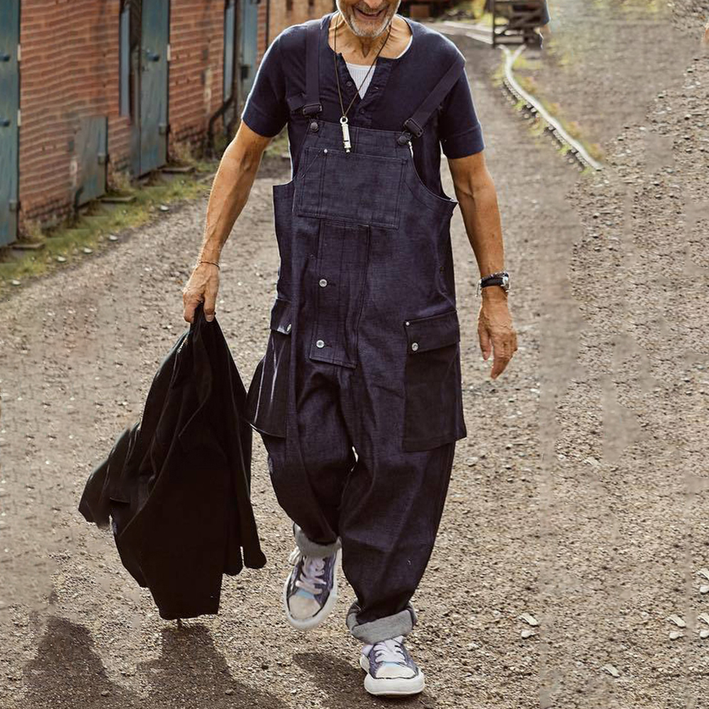 Men' Jeans Contrasting Color Splicing Tooling Dad Clothes American Street Retro Ami Khaki Loose Suspenders Jumpsuits 230628, Black
Men' Jeans Contrasting Color Splicing Tooling Dad Clothes American Street Retro Ami Khaki Loose Suspenders Jumpsuits 230628, Black