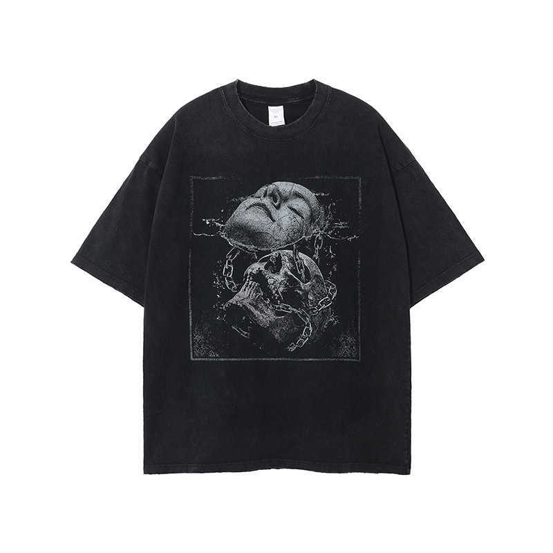Men's ARTIE Wear | Washed Human Face Skull Digital Printing T-shirt Fashion Brand Rubbed Edge Old Short Sleeve T-shirt for Men stussys Y7YE, Vintage black
Men's ARTIE Wear | Washed Human Face Skull Digital Printing T-shirt Fashion Brand Rubbed Edge Old Short Sleeve T-shirt for Men stussys Y7YE, Vintage black