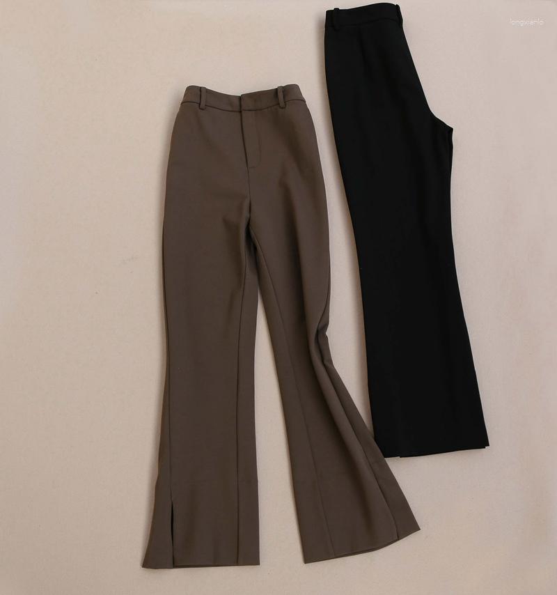 Women' Pants Elegant Office Lady High Wais Side Slit Suit Spring Arrival Casual Flare Trousers, Black
Women' Pants Elegant Office Lady High Wais Side Slit Suit Spring Arrival Casual Flare Trousers, Black