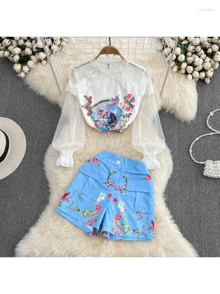 Women's Tracksuits Summer High Waist Shorts And Blouse Sets Female Set Woman 2 Pieces Women's Shirts Short Pants Piece Women Outfits, Blue
Women's Tracksuits Summer High Waist Shorts And Blouse Sets Female Set Woman 2 Pieces Women's Shirts Short Pants Piece Women Outfits, Blue