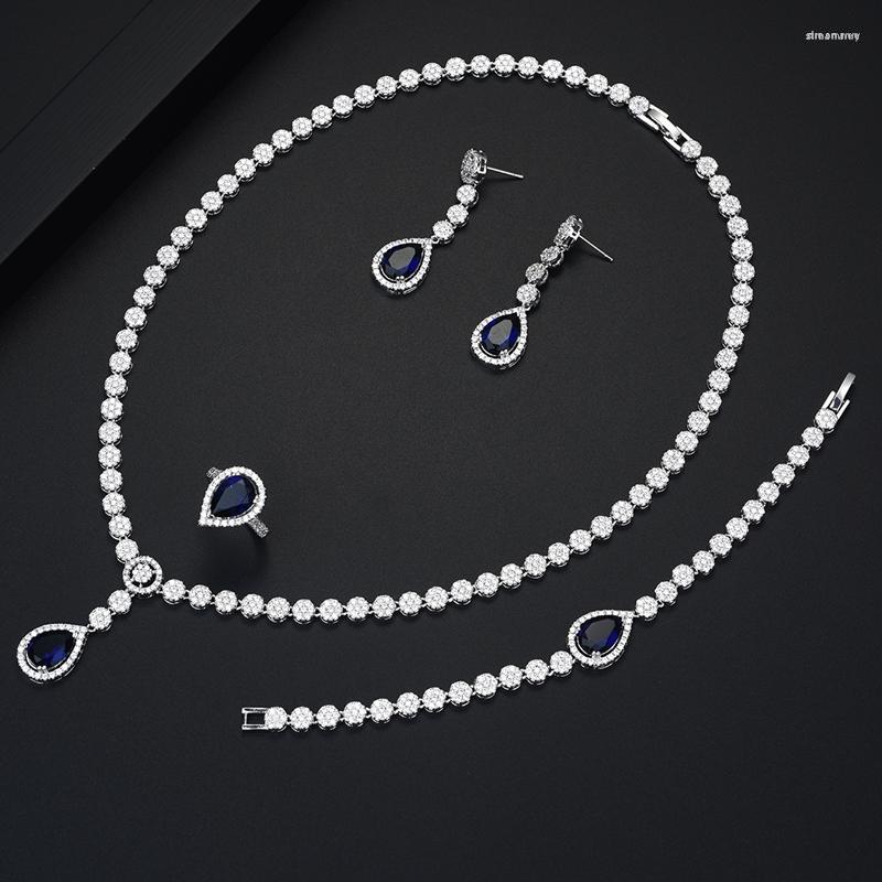 Necklace Earrings Set Be 8 Water Drop Shape CZ 4pcs 2 Color Wedding Bridal Jewelry Sparkling Crystal Bride Party Date Bijoux S438, Picture shown
Necklace Earrings Set Be 8 Water Drop Shape CZ 4pcs 2 Color Wedding Bridal Jewelry Sparkling Crystal Bride Party Date Bijoux S438, Picture shown