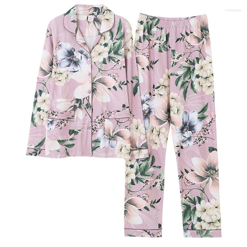 Women's Sleepwear Spring Pajamas For Women's Long Sleeve Tops Pants Two Pieces Set Women Nightwear 3XL Pyjamas, 5384
Women's Sleepwear Spring Pajamas For Women's Long Sleeve Tops Pants Two Pieces Set Women Nightwear 3XL Pyjamas, 5384