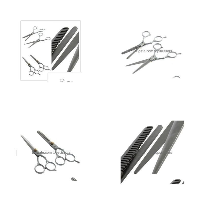Hair Scissors 1Set Regar Hairdressing Salon Cutting Thinning Sier Shears Stainless Steel Set Tool Drop Delivery Products Care Styling Dh2Ts
Hair Scissors 1Set Regar Hairdressing Salon Cutting Thinning Sier Shears Stainless Steel Set Tool Drop Delivery Products Care Styling Dh2Ts